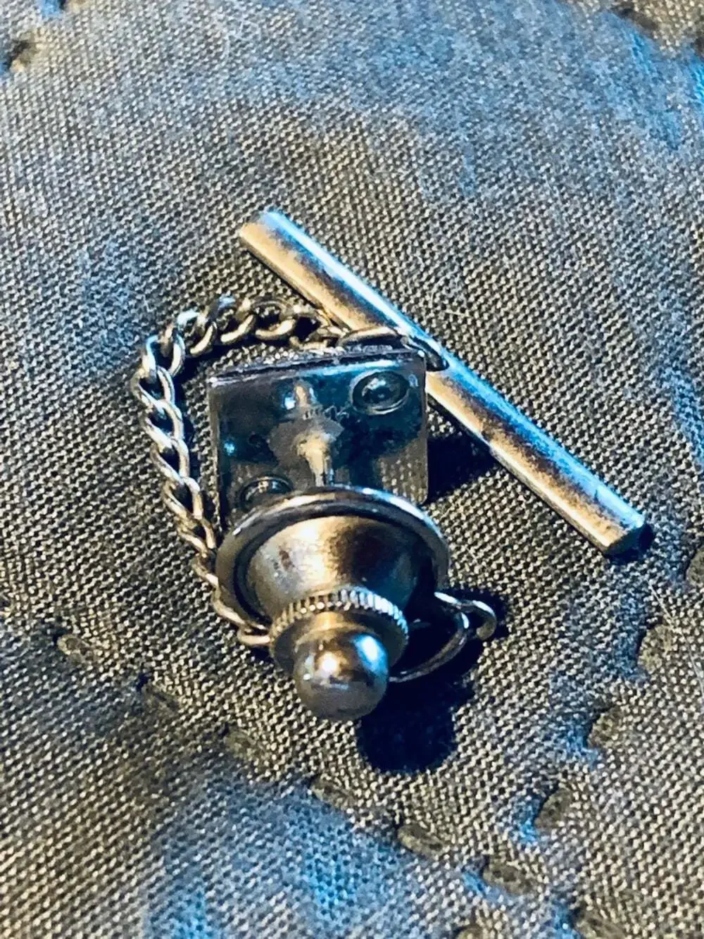 W or M tie tack pin vintage